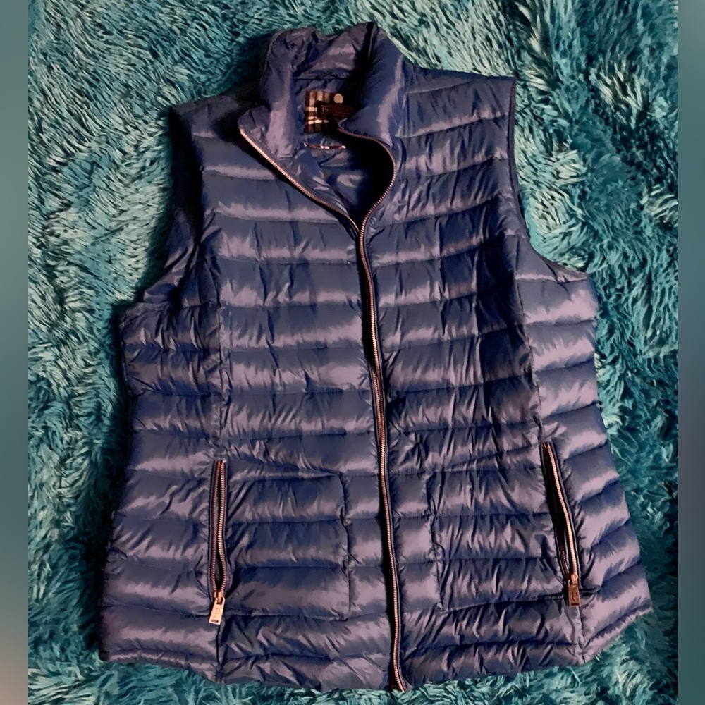 Pendleton down puffer vest royal blue size womens XL